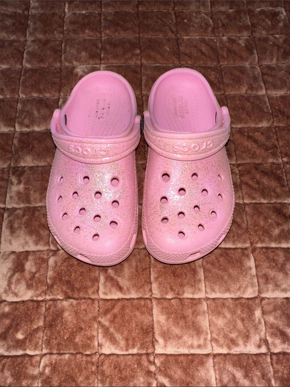 CROCS Kids Pink Glitter Clogs